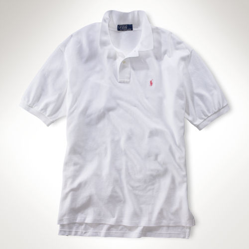 white polo t shirt with red horse